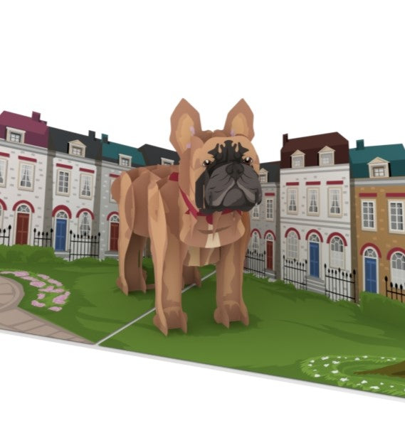 French Bulldog Frenchie Dog Pop Up Greeting Card