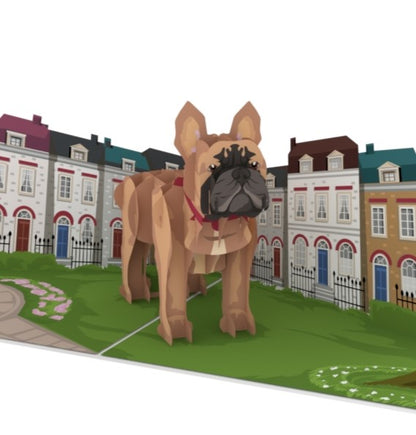 French Bulldog Frenchie Dog Pop Up Greeting Card