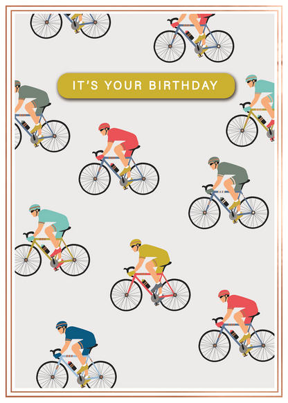 It's Your Birthday Bikes Embellished Birthday Greeting Card