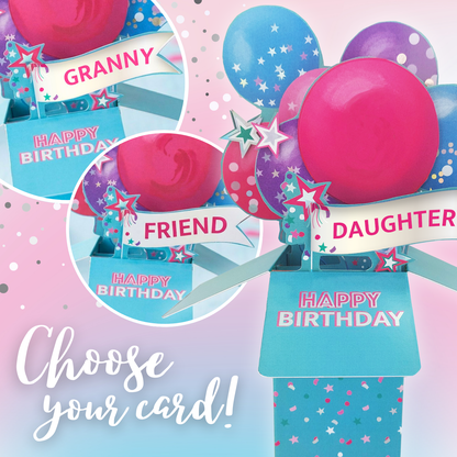 Personalised Clever Cubes Happy Birthday Pop Up Birthday Card For Her 3D Cube Card