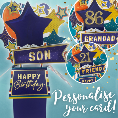 Personalised Clever Cubes Happy Birthday Pop Up Birthday Card For Her 3D Cube Card