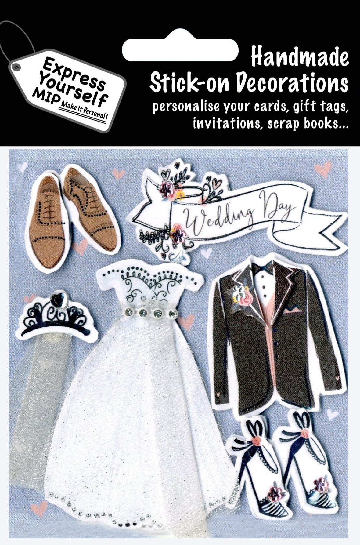 Wedding Day Outfits DIY Greeting Card Toppers