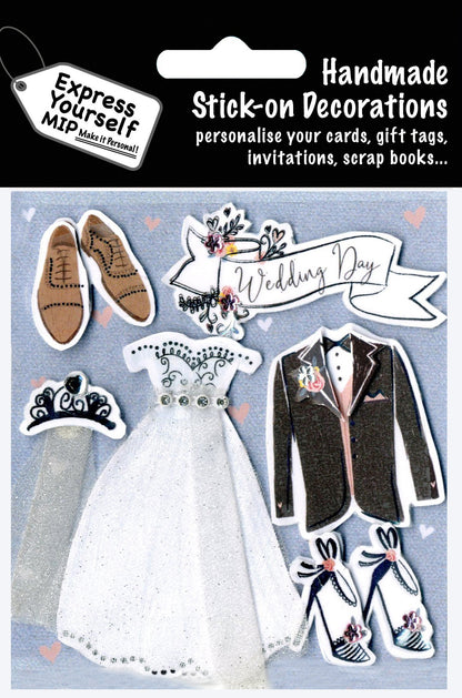 Wedding Day Outfits DIY Greeting Card Toppers