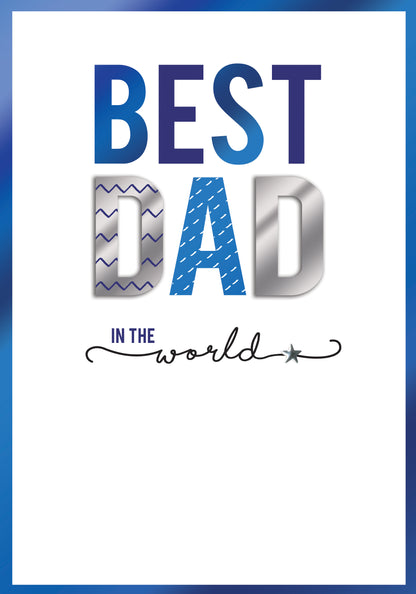 Best Dad In The World Embellished Father's Day Card