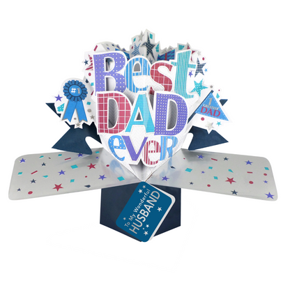 Wonderful Husband Best Dad Ever Pop Up Card