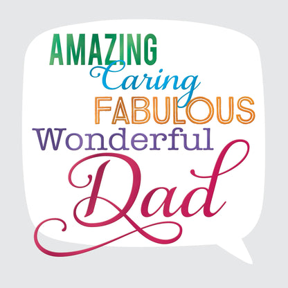 Amazing Dad Father's Day Square Script Greeting Card
