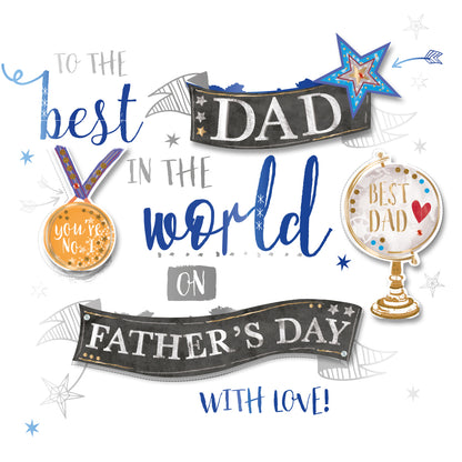 Best Dad In World Father's Day Greeting Card