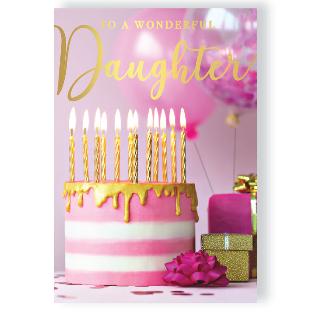 Choose Name - Wonderful Daughter Musical Birthday Card Singing "Happy Birthday Dear Daughter"