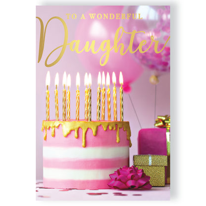 Wonderful Daughter Musical Birthday Card Singing "Happy Birthday Dear Daughter"
