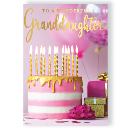 Wonderful Granddaughter Musical Birthday Card Singing Happy Birthday To You Willow