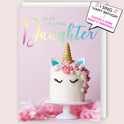 Amazing Daughter Musical Birthday Card Singing Happy Birthday To You Gracie