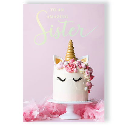 Choose Name - Amazing Sister Musical Birthday Card Singing "Happy Birthday Dear Sister"