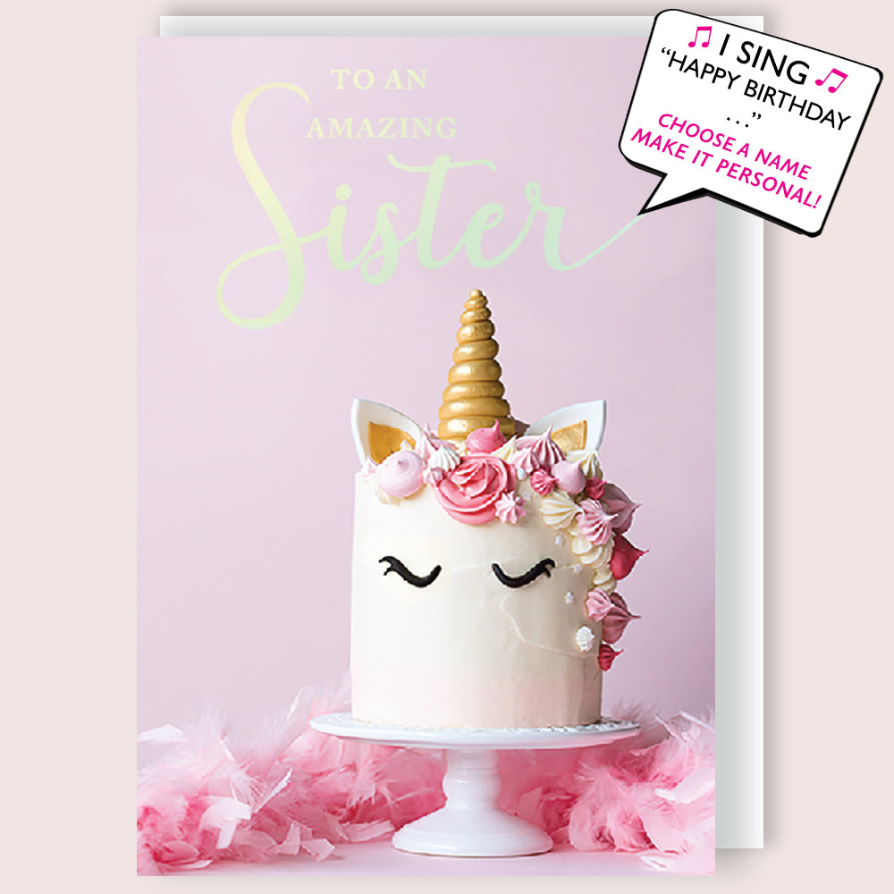 Amazing Sister Musical Birthday Card Singing Happy Birthday To You Smelly Sister