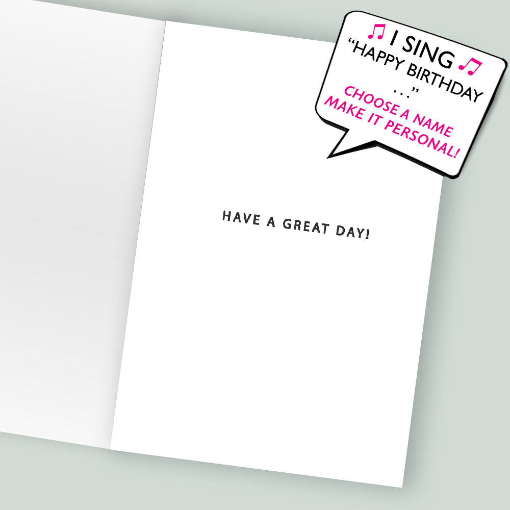 Cake & Candles Musical Birthday Card Singing Happy Birthday To You Dillon