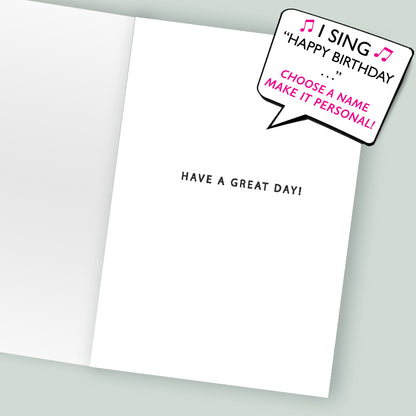 Cake & Candles Musical Birthday Card Singing Happy Birthday To You Clare