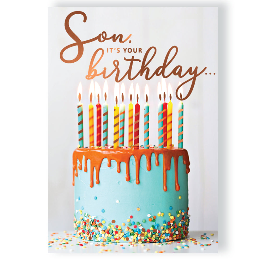 Choose Name - It's Your Birthday Son Musical Birthday Card Singing "Happy Birthday Dear Son"