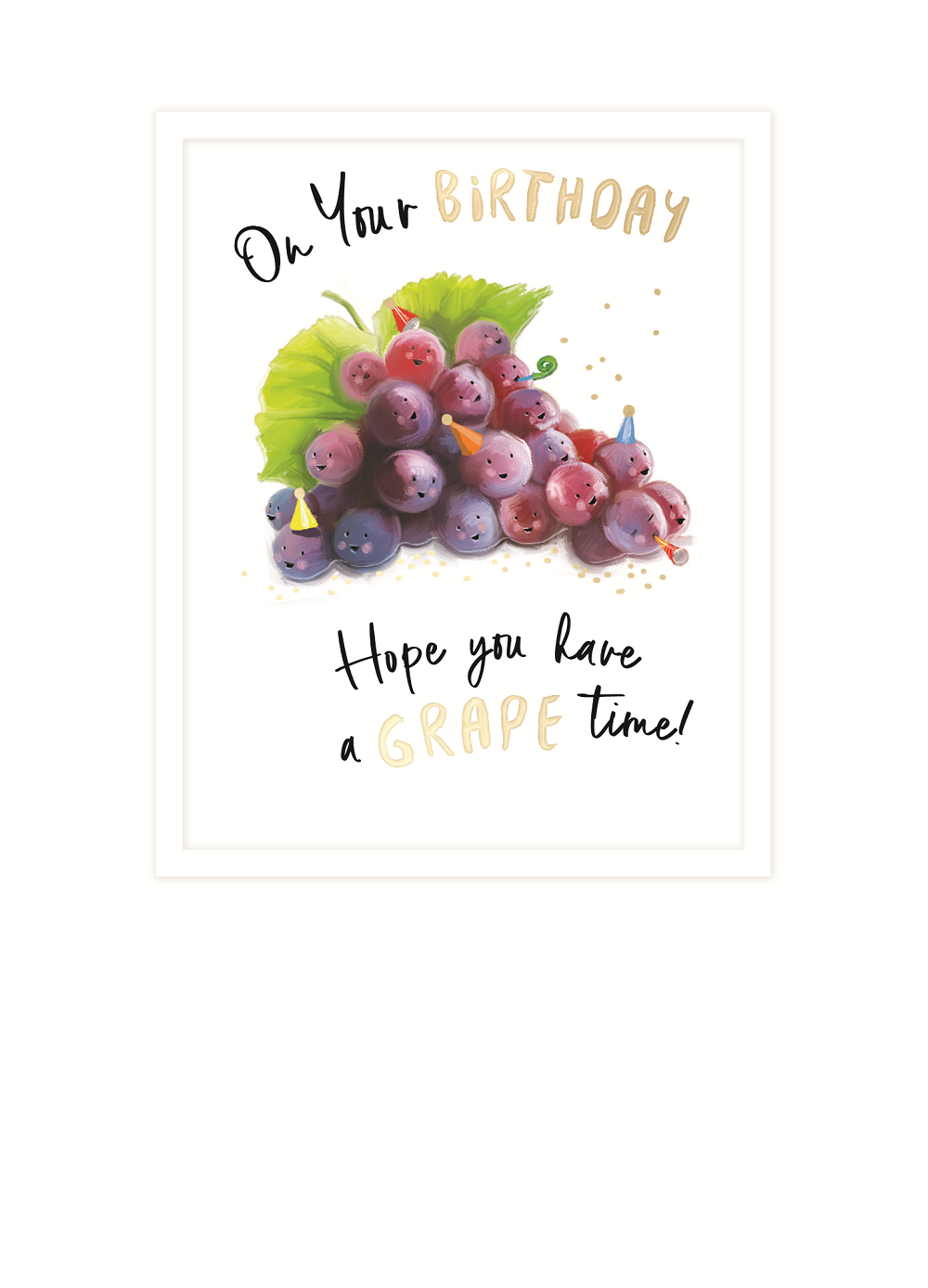 Hope You Have A Grape Time Funny Birthday Greeting Card