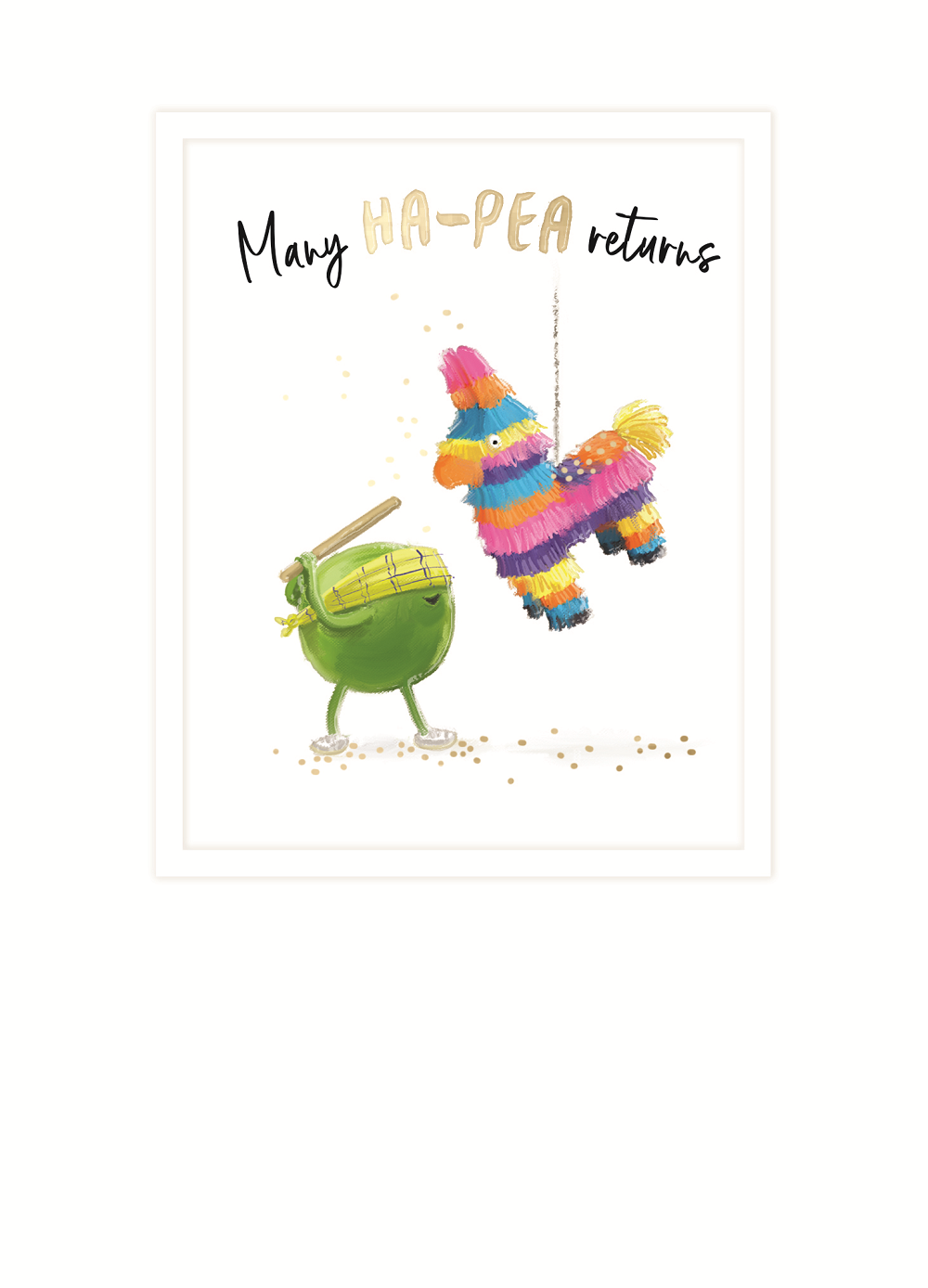 Pea Pinata Many HA-PEA Returns Funny Birthday Greeting Card