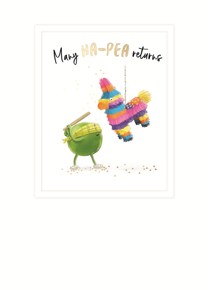 Pea Pinata Many HA-PEA Returns Funny Birthday Greeting Card