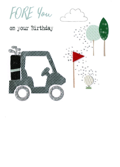 Golf Fore You On Your Birthday Irresistible Greeting Card