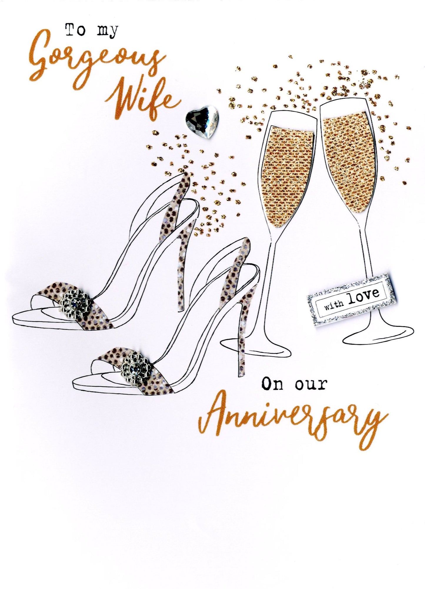 Gorgeous Wife Anniversary Irresistible Greeting Card Embellished Cards