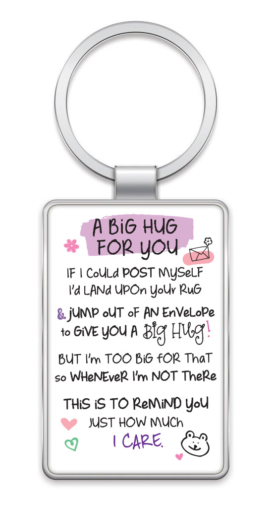 A Big Hug For You Inspired Words Metal Keyring