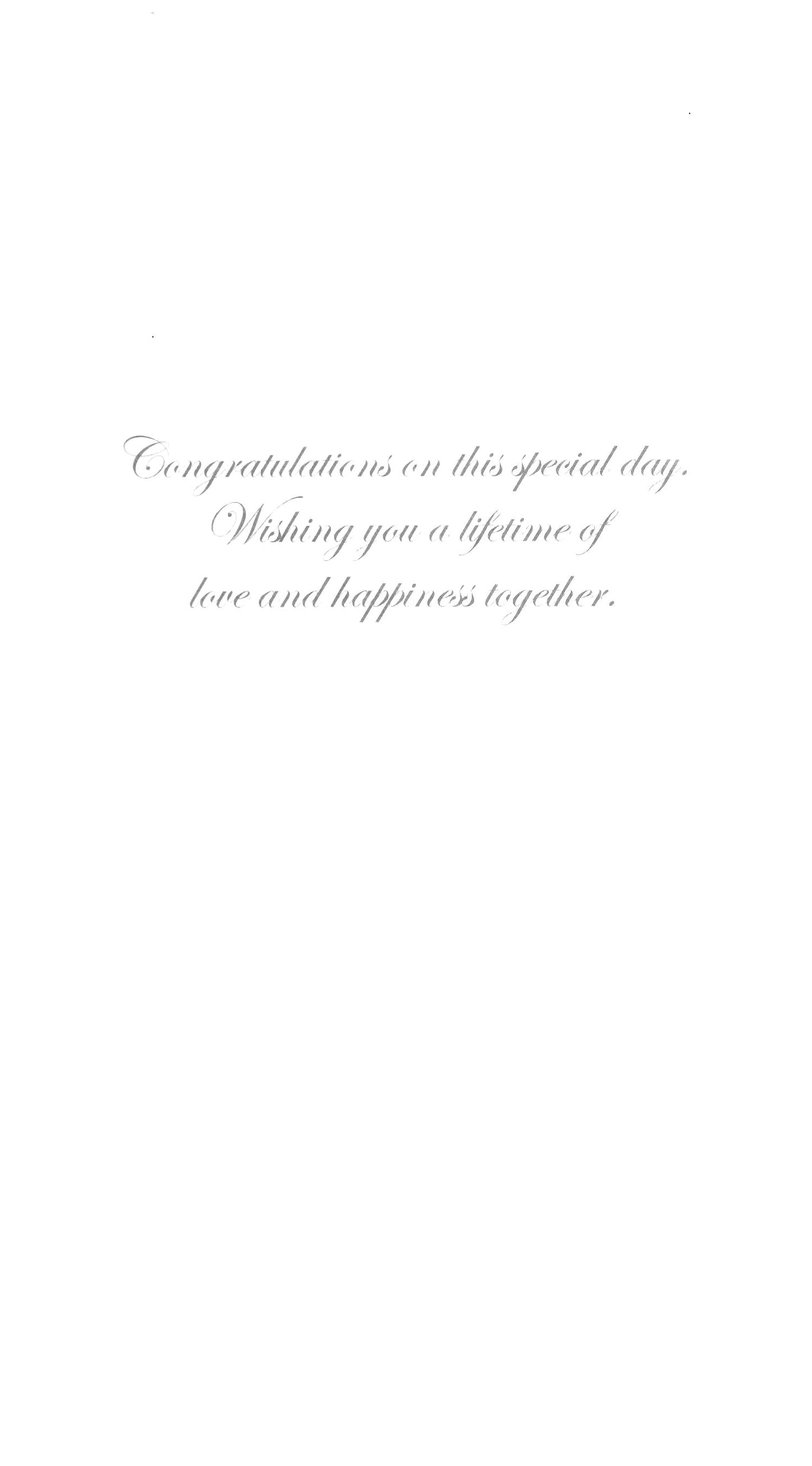 Wedding Day Congratulations Luxury Champagne Greeting Card Hand-Finished Cards