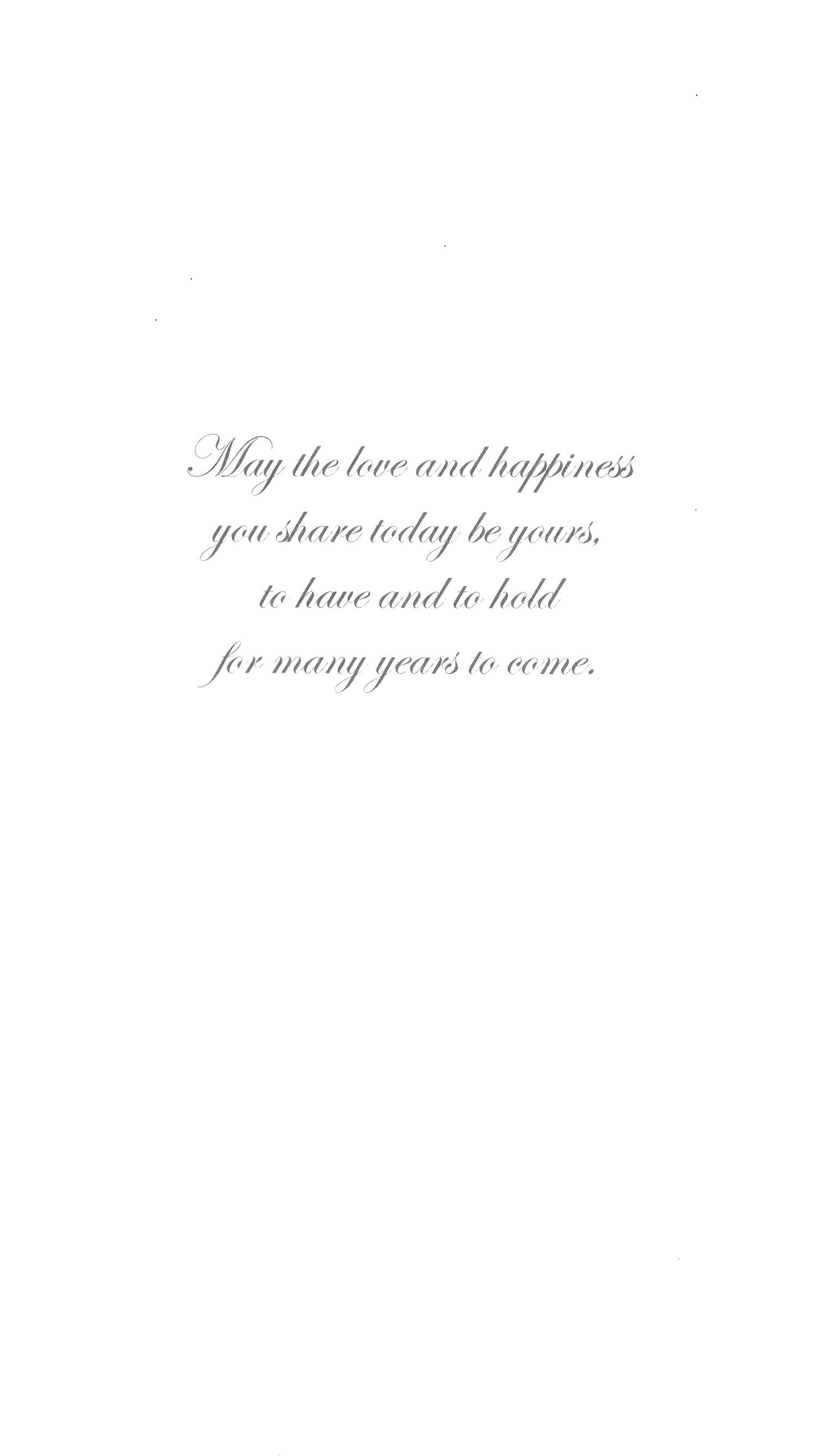 Bride & Groom Luxury Champagne Wedding Greeting Card Hand-Finished Cards