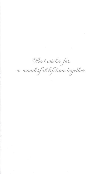 Wedding Day Congratulations Luxury Champagne Greeting Card Hand-Finished Cards With Gold Wedding Car Simple Words