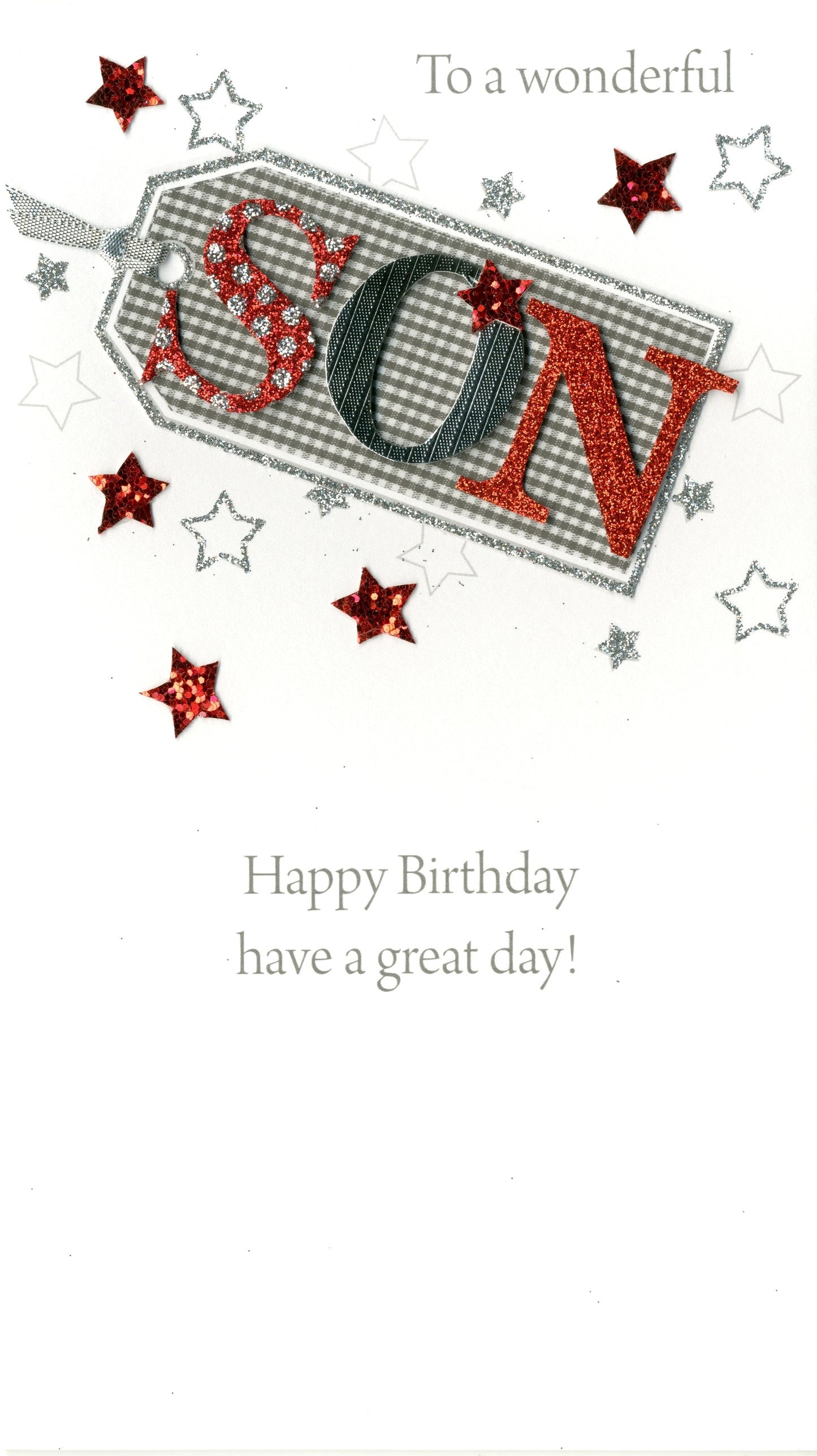 To A Wonderful Son Happy Birthday Greeting Card Hand-Finished Cards