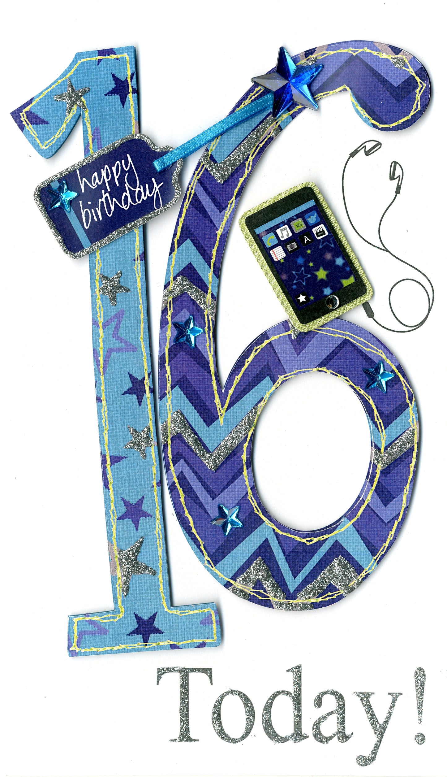 Gorgeous 16th Age 16 Birthday Greeting Card Hand-Finished Champagne Range Cards