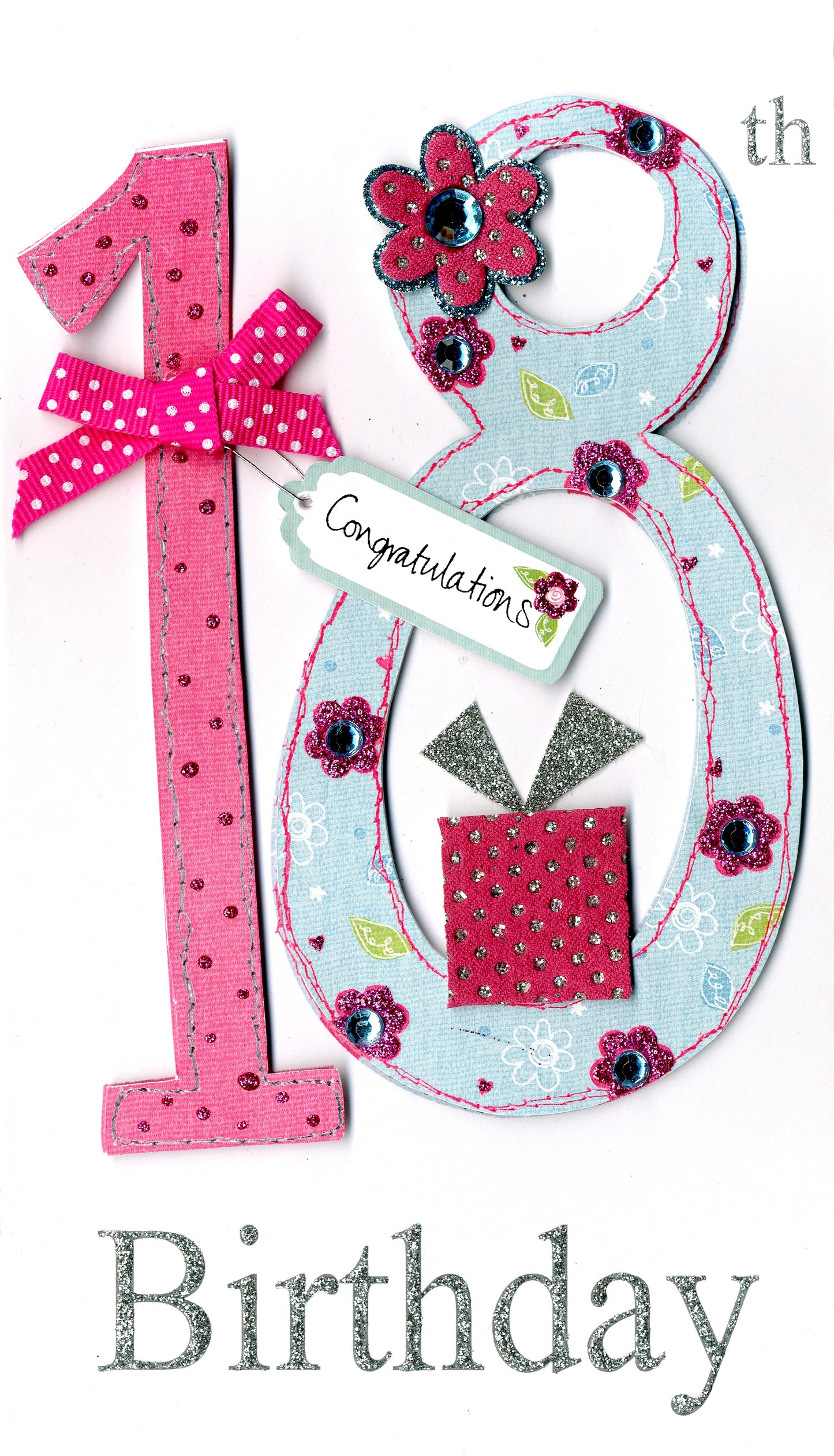 Gorgeous 18th Age 18 Birthday Greeting Card Hand-Finished Champagne Range Cards