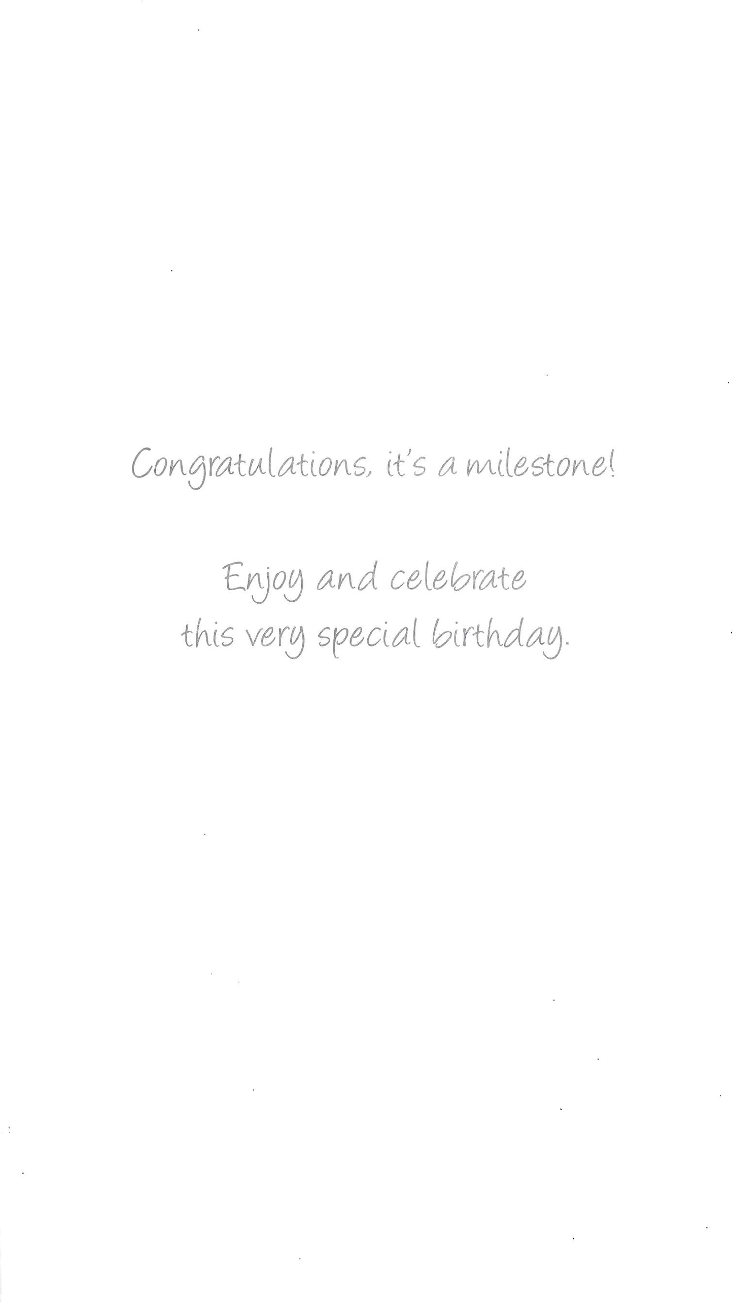 Gorgeous 50th Age 50 Birthday Greeting Card Hand-Finished Champagne Range Cards
