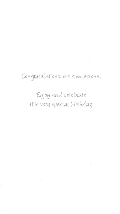 Gorgeous 50th Age 50 Birthday Greeting Card Hand-Finished Champagne Range Cards