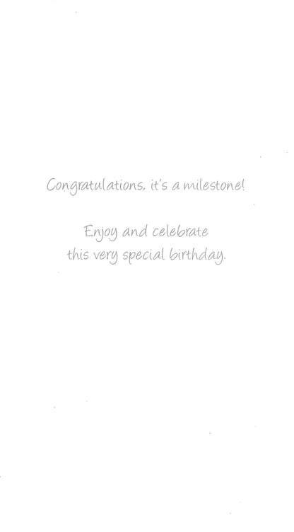 Gorgeous 50th Age 50 Birthday Greeting Card Hand-Finished Champagne Range Cards