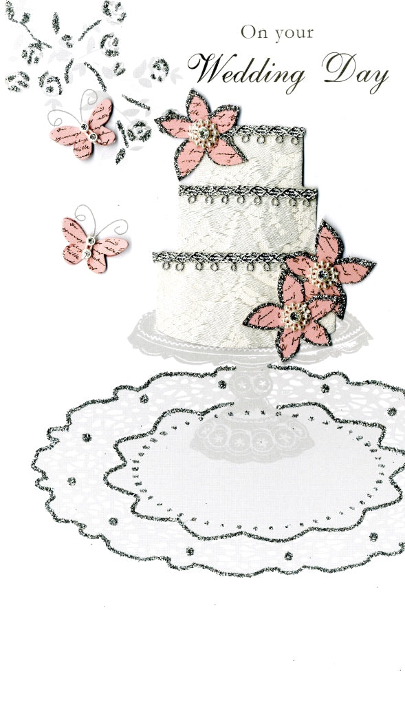 On Your Wedding Day Luxury Champagne Greeting Card Hand-Finished Cards