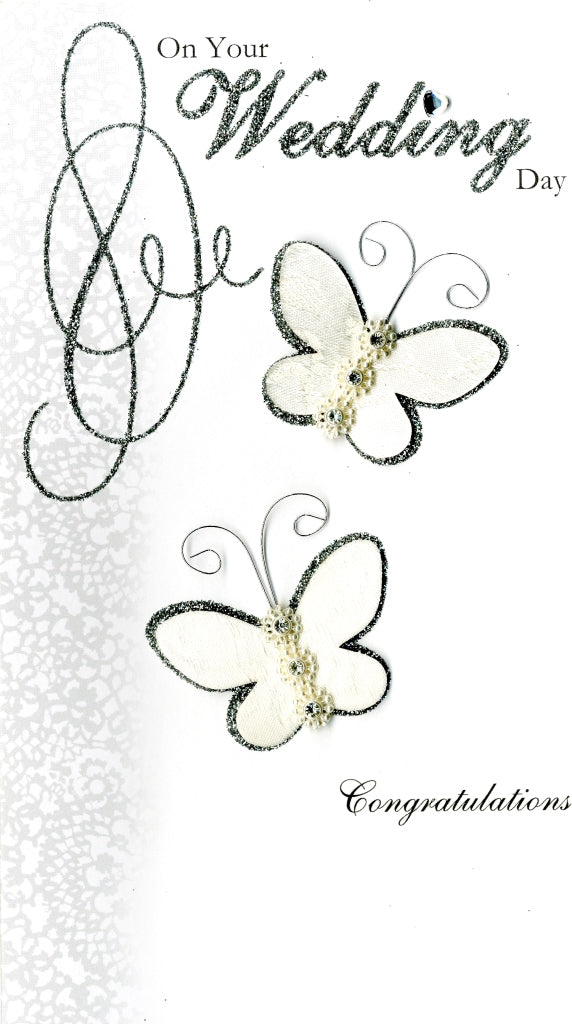 On Your Wedding Day Luxury Champagne Greeting Card Hand-Finished Cards