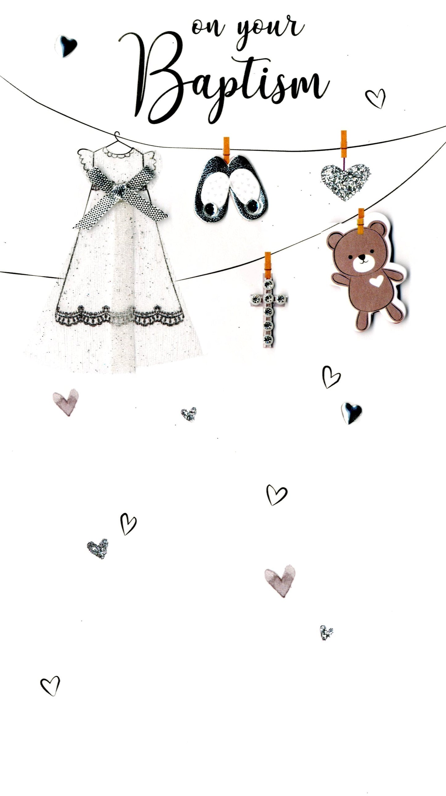 Baptism Congratulations Greeting Card Hand-Finished