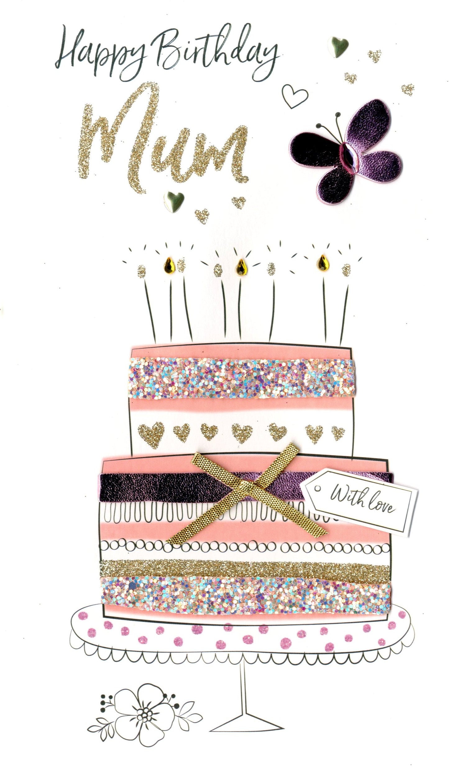 Wonderful Mum Birthday Greeting Card Hand-Finished