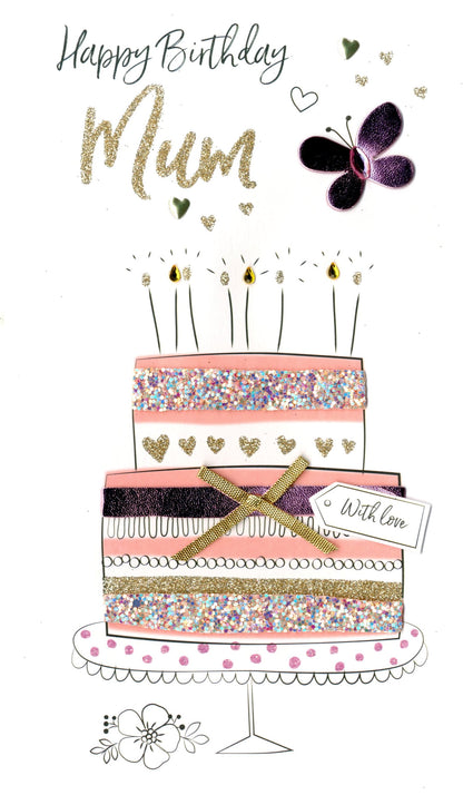 Wonderful Mum Birthday Greeting Card Hand-Finished