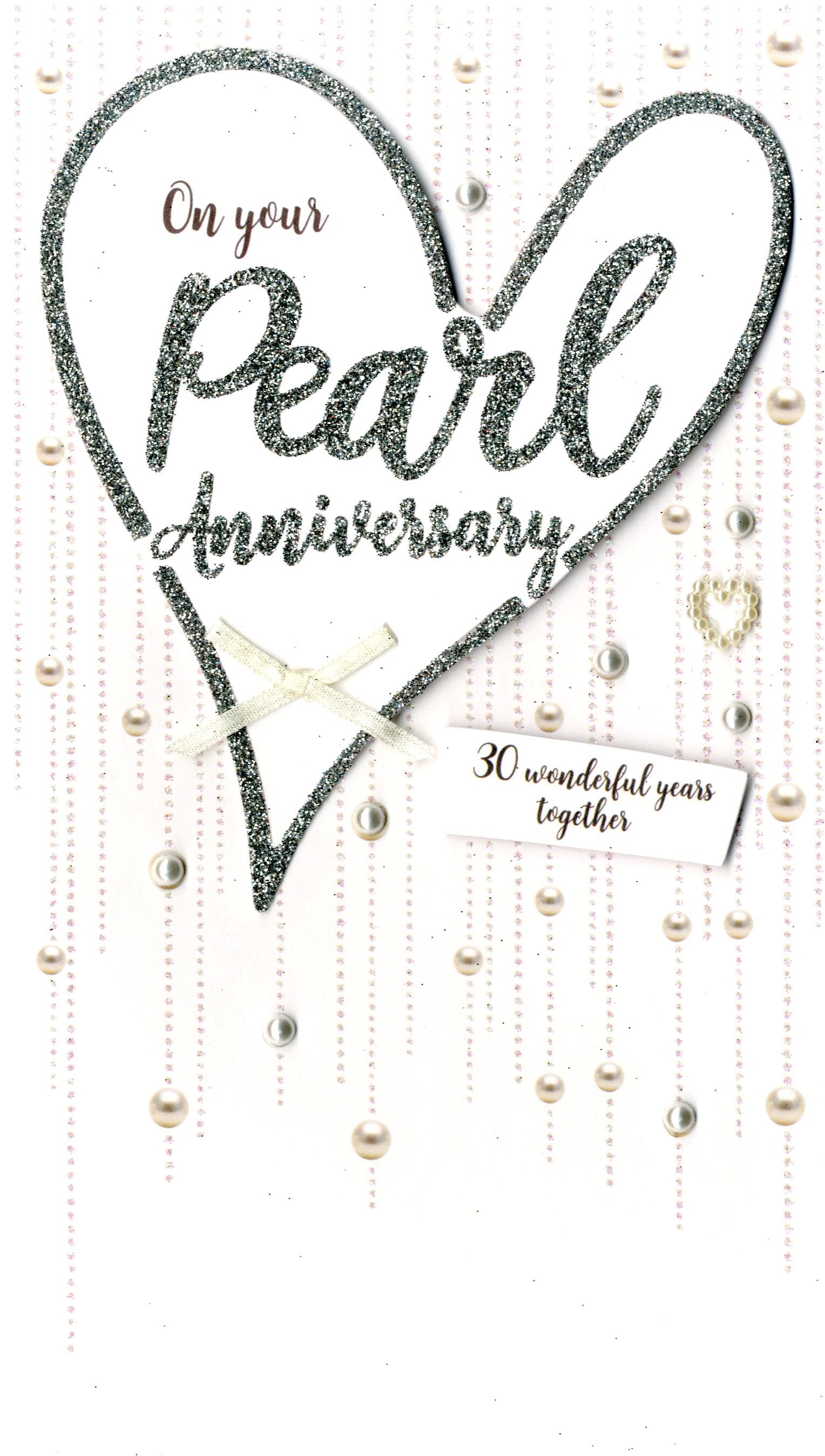 Pearl Anniversary Greeting Card Hand-Finished – Love Kate's