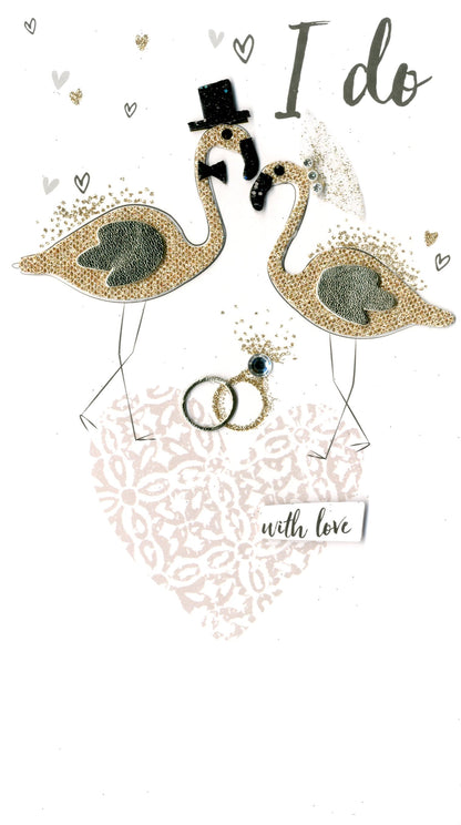 Wonderful Wedding Greeting Card Hand-Finished