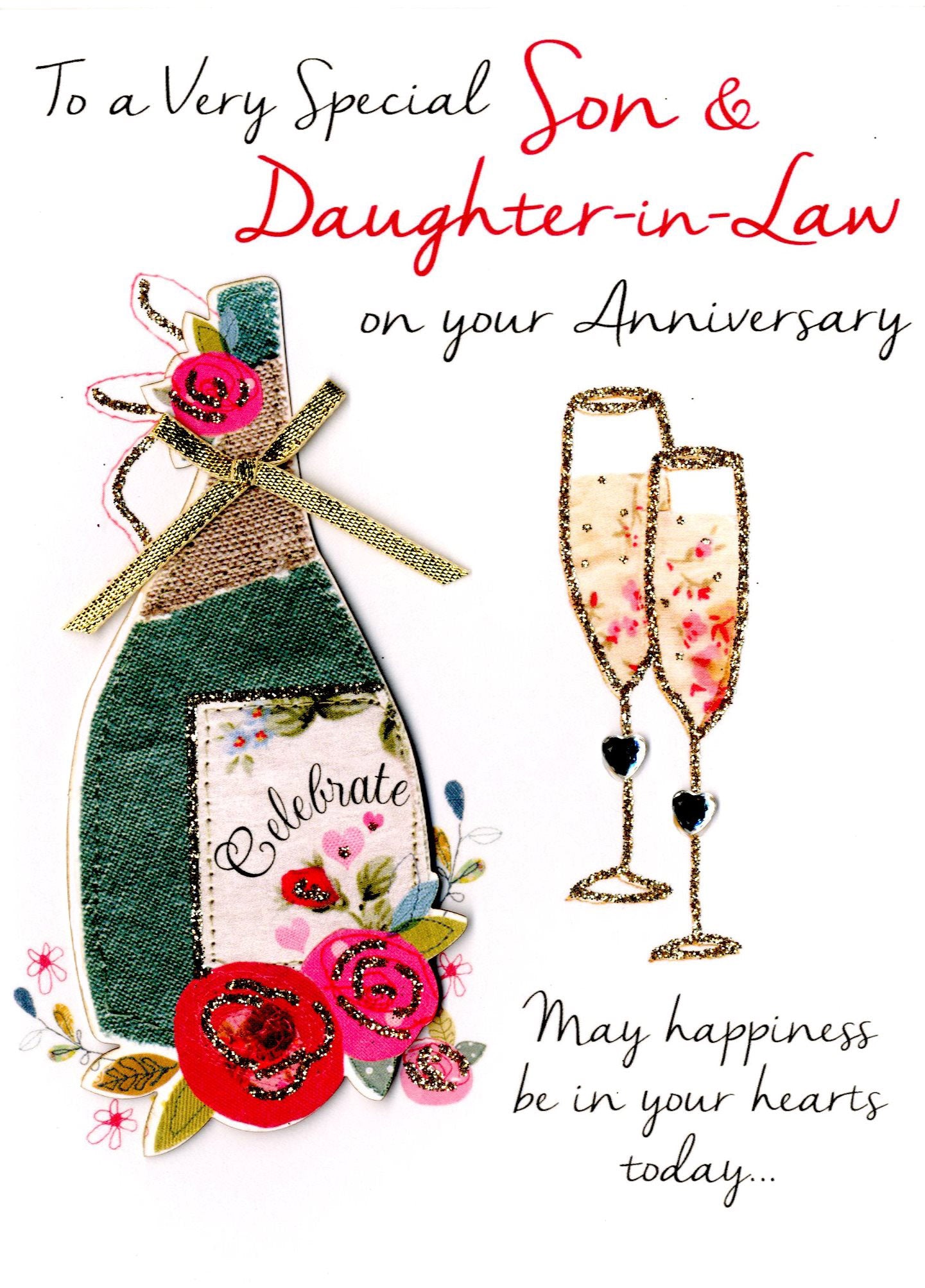 Son & Daughter-In-Law Anniversary Greeting Card Second Nature Just To Say Cards