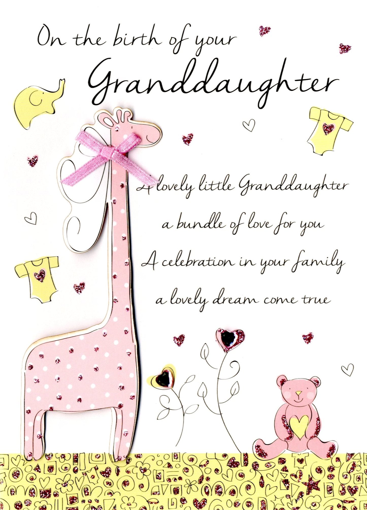 New Baby Granddaughter Congratulations Greeting Card