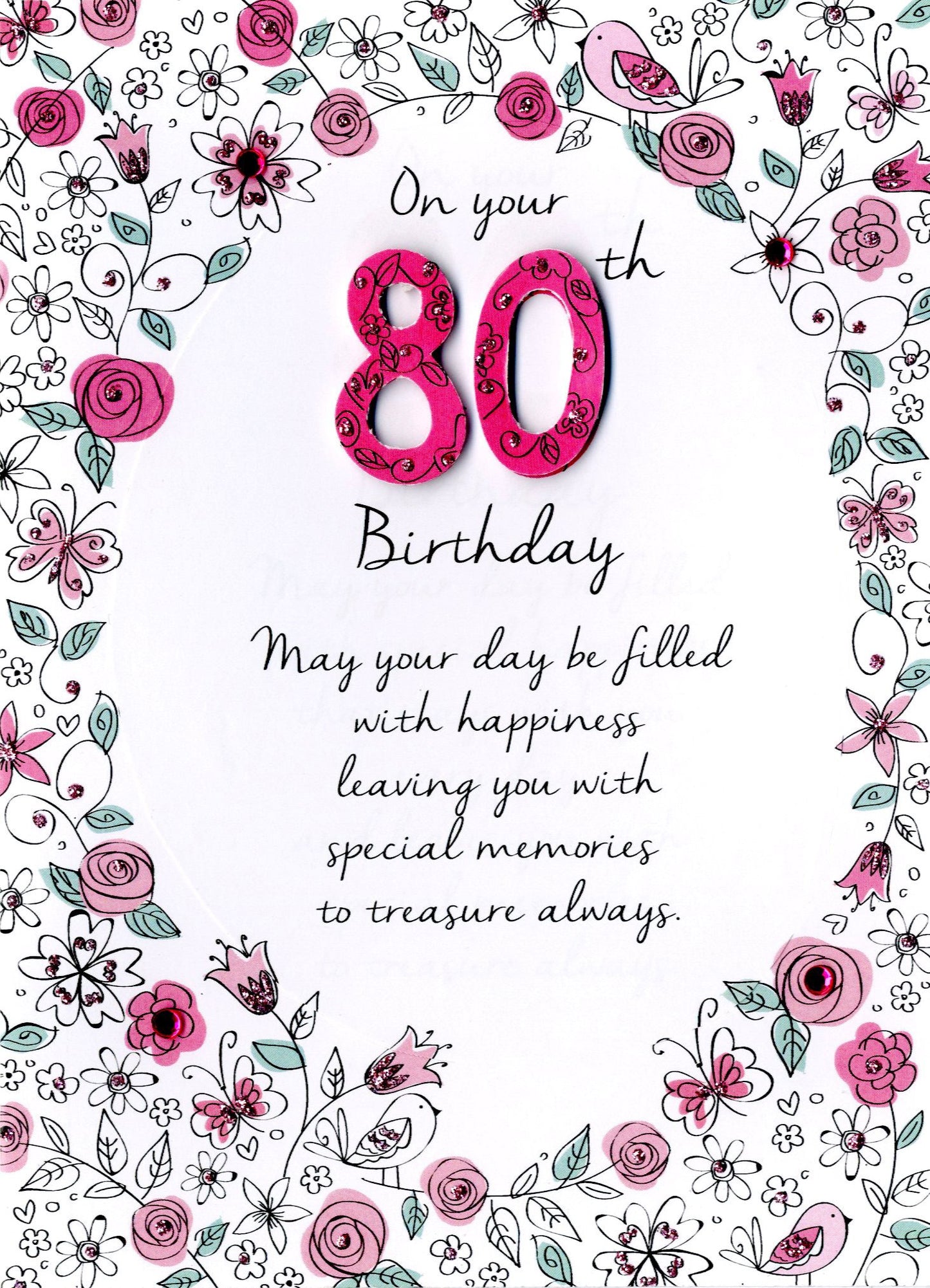Female 80th Birthday Greeting Card Second Nature Just To Say Cards