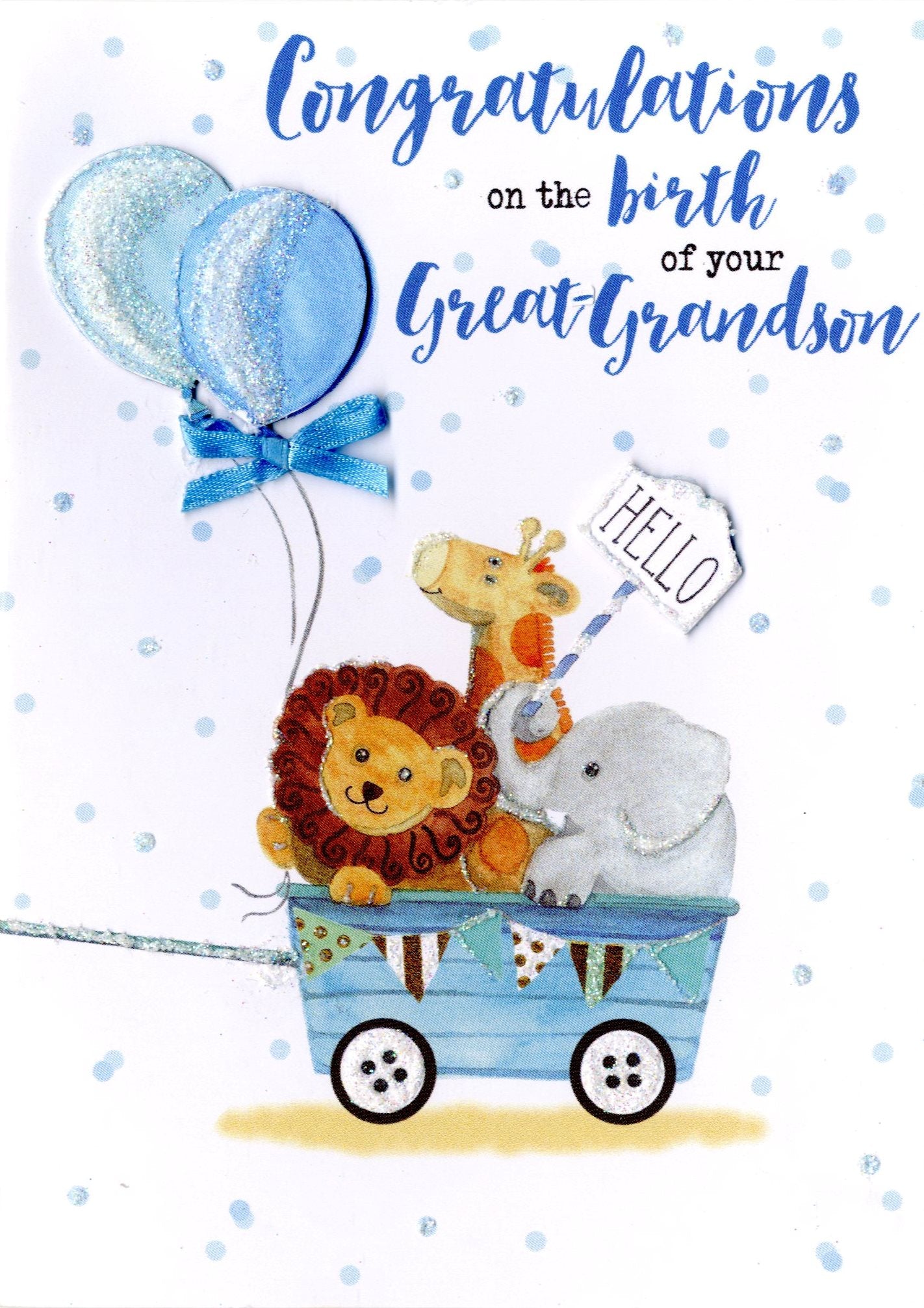 New Baby Great-Grandson Greeting Card