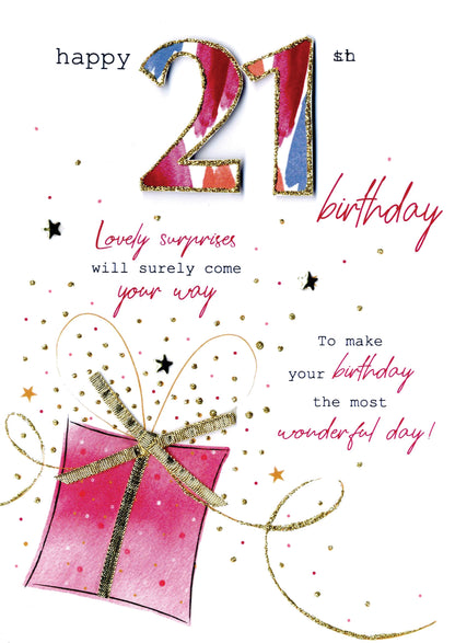 Female Happy 21st Birthday Greeting Card
