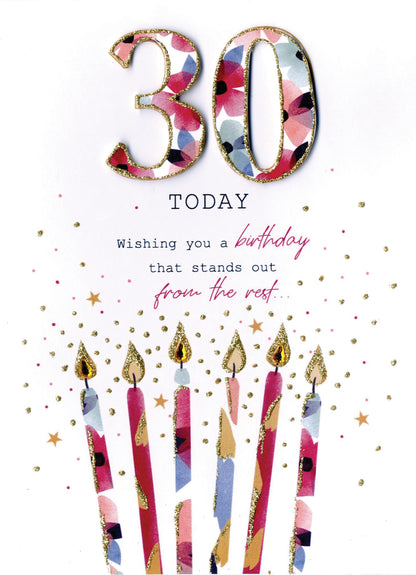 30 Today Female 30th Birthday Greeting Card