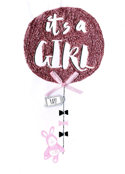 It's A Girl New Baby Greeting Card