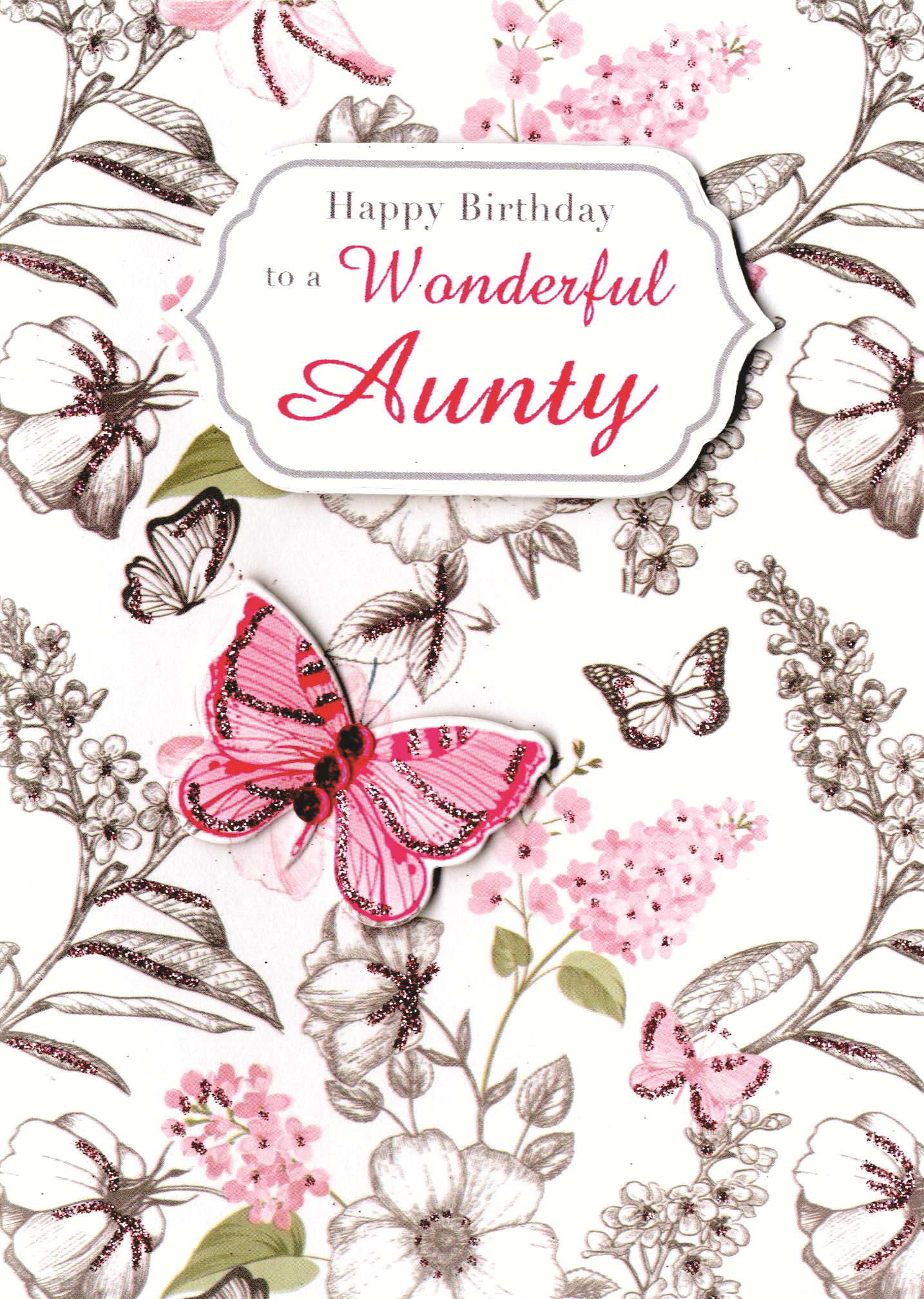 To A Wonderful Aunty Birthday Greeting Card